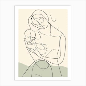 Mother Breastfeeding Her Baby Art Print