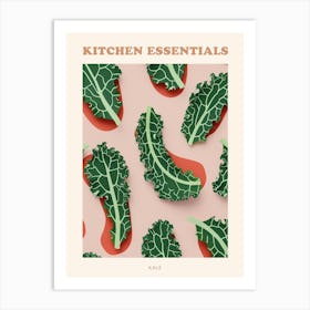 Kale Pattern Illustration Poster 1 Art Print