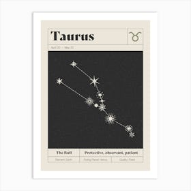 Taurus Constellation Art Print