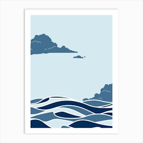 Ocean Waves In The Sky Art Print