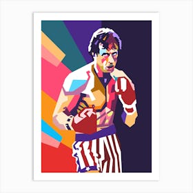 Sylvester Stallone Rocky Balboa wpap art style Art Print