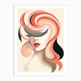 Abstract Woman'S Face Art Print