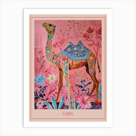 Floral Animal Painting Camel 4 Poster Art Print