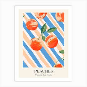 Marche Aux Fruits Peaches Fruit Summer Illustration 5 Art Print