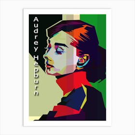 Audrey Hepburn Beauty Actress Pop Art Wpap Art Print