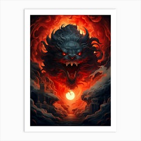 Dragon In The Sky Art Print