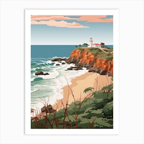 Cape Byron, Australia, Graphic Illustration 2 Art Print