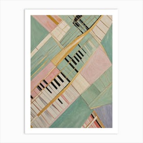 Abstract Pastel Piano Keys Art Print