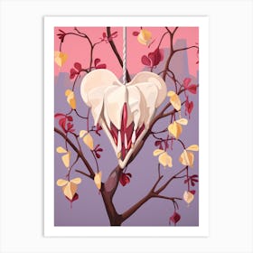 Bleeding Heart Dicentra 6 Flower Painting Art Print
