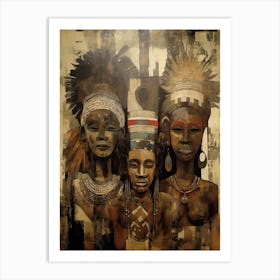 Serenade of Ancestors: Echoes of African Tribes Art Print