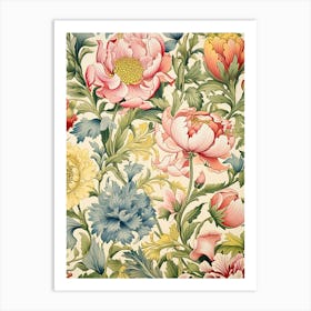 Floral Wallpaper 371 Art Print