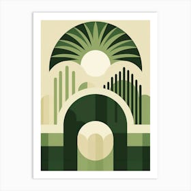 Modern art olive color Art Print