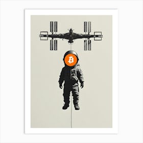 Bitcoin Astronaut 8 Art Print