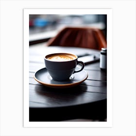 Coffee Cup On A Table Art Print