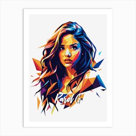 Karol G 03 Portrait Music Icon Style WPAP Pop Art Art Print