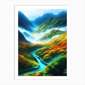 River In The Mountains 4 Art Print