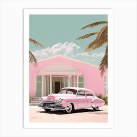Pink Palm Springs Kitsch 1 Art Print