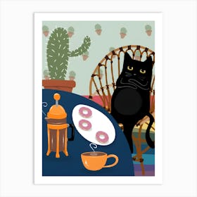 Cat In A Chair Art Print