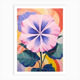 Petunia 1 Hilma Af Klint Inspired Pastel Flower Painting Art Print