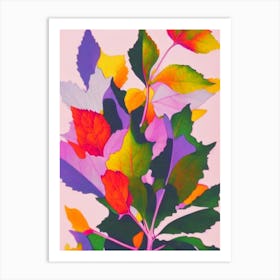 Grape Ivy Colourful Illustration Art Print