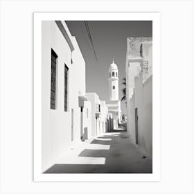 Sousse, Tunisia, Black And White Photography 4 Art Print