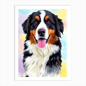 Bernese Mountain Dog 3 Watercolour Dog Art Print