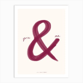 You and Me Art Print Art Print