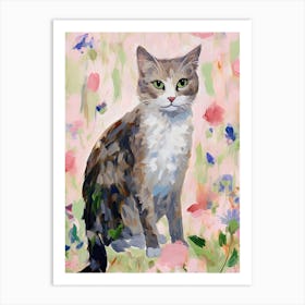 A Australian Mist Cat Painting, Impressionist Painting 1 Art Print