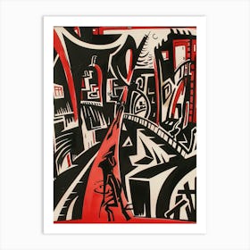 'Black And Red' Art Print