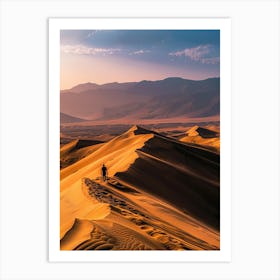 Sand Dunes At Sunset 1 Art Print