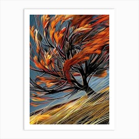 Windy Tree Art Print