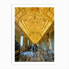 The Gallery Of Maps, Vatican Museum, Vatican City, Italy Art Print