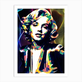 Marilyn Monroe Color Art Art Print