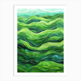 Green Wave 1 Art Print