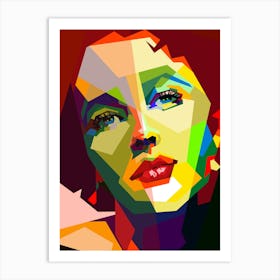 Elizabeth Taylor Hollywood Celebrity Pop Art Wpap Art Print