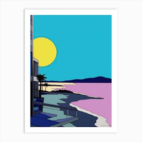 Minimal Design Style Of Miami Beach, Usa 1 Art Print