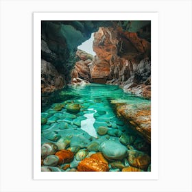 Caves In The Rock Art Print