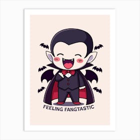 Feeling Fangtastic Vampire Art Print