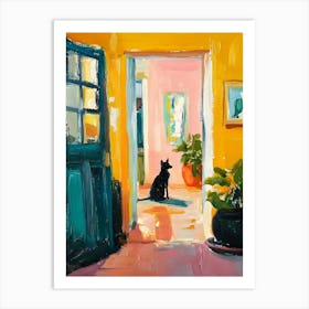 Cat In Doorway Art Print