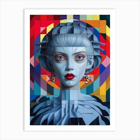 'The Woman In Blue' Art Print