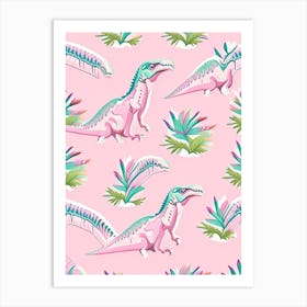 Utahraptor Jungle Dinosaur Art Print