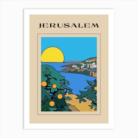 Minimal Design Style Of Jerusalem, Israel 2 Poster Art Print