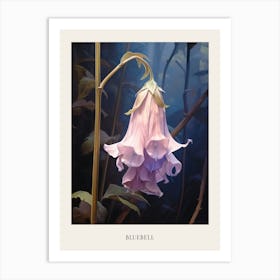 Floral Illustration Bluebell 1 Poster Art Print