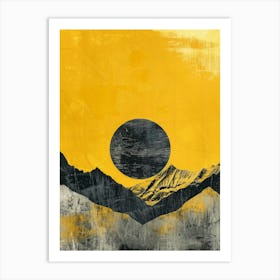 Yellow Mountains Canvas Print Art Print