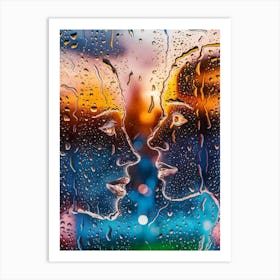 Raindrops On A Window Art Print