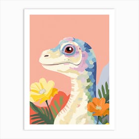 Colourful Dinosaur Maiasaura 3 Art Print