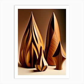 CarvedConicals1 Art Print