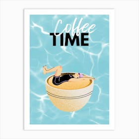 Coffee Time, Pool Art Print