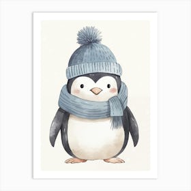 Winter Penguin 1 Art Print