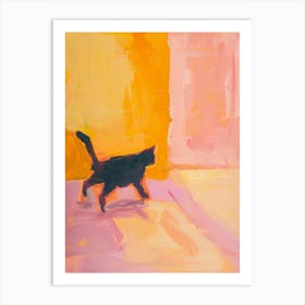 Cat Walking 1 Art Print